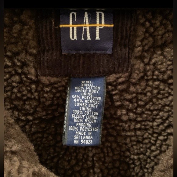 Men’s GAP Chocolate Brown Corduroy Sherpa Lined Trucker Jacket - Picture 12 of 12